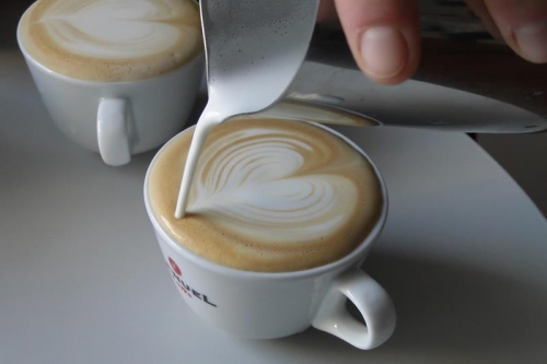 Cappuccino met latte art